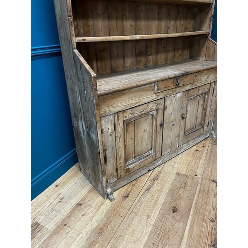 59 - 19th C. Irish pine dresser {204cm H x 114cm W x 45cm D}