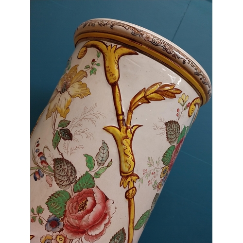 598 - Decorative ceramic stick stand. {57 cm H x 26 cm Dia.}.