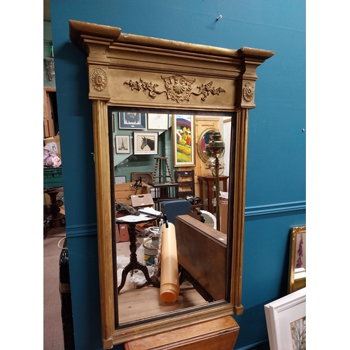 614 - 19th C. gilt pier mirror. {120 cm H x 77 cm W}.