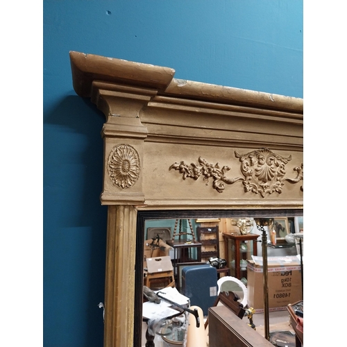 614 - 19th C. gilt pier mirror. {120 cm H x 77 cm W}.