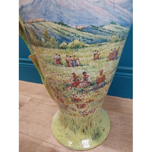 623 - Decorative ceramic vase. {64 cm H x 34 cm Dia.}.