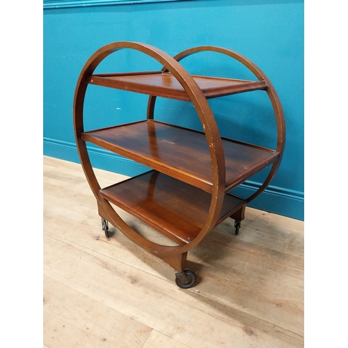 629 - 1950's mahogany cocktail bar. {78 cm H x 70 cm W x 43 cm D}