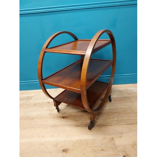 629 - 1950's mahogany cocktail bar. {78 cm H x 70 cm W x 43 cm D}