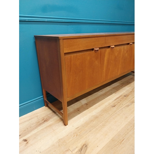 68 - Mid century teak sideboard {84cm H x 185cm W x 46cm D}