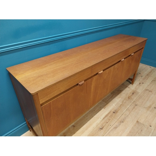 68 - Mid century teak sideboard {84cm H x 185cm W x 46cm D}