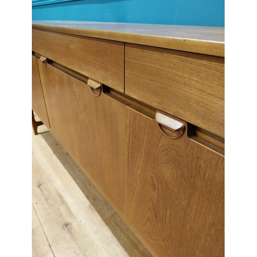 68 - Mid century teak sideboard {84cm H x 185cm W x 46cm D}