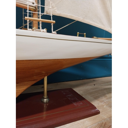 70 - Model of a Yacht {122cm H x 122cm W x 17cm D}