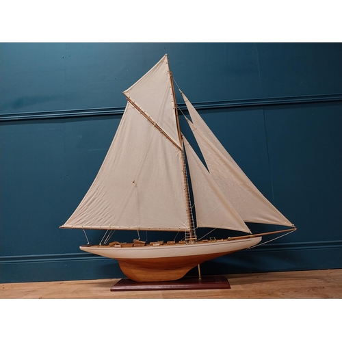 70 - Model of a Yacht {122cm H x 122cm W x 17cm D}