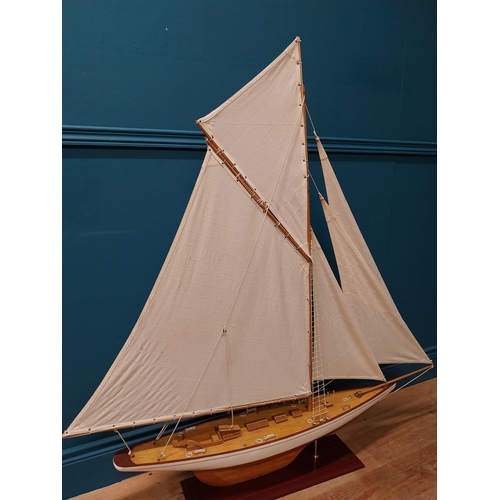 70 - Model of a Yacht {122cm H x 122cm W x 17cm D}