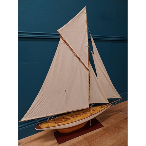 70 - Model of a Yacht {122cm H x 122cm W x 17cm D}