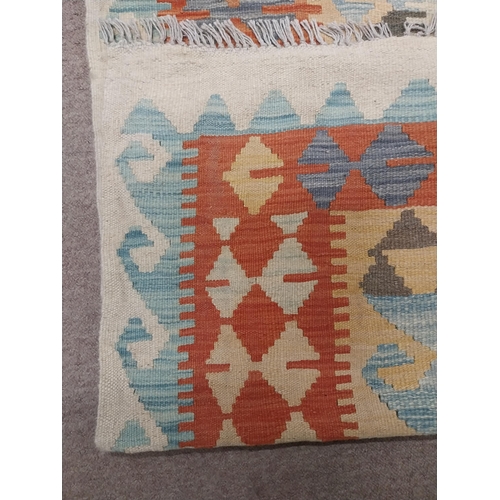 75 - Decorative Kilim carpet. {210 cm H x 148 cm W}.