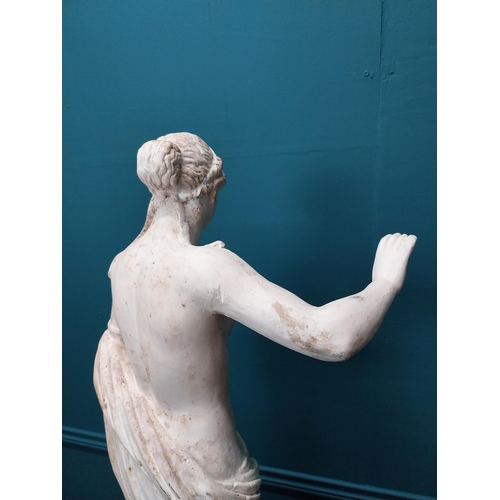 82 - Early 20th C. plaster statue of Venus {89 cm H x 41 cm W x 34 cm D}.