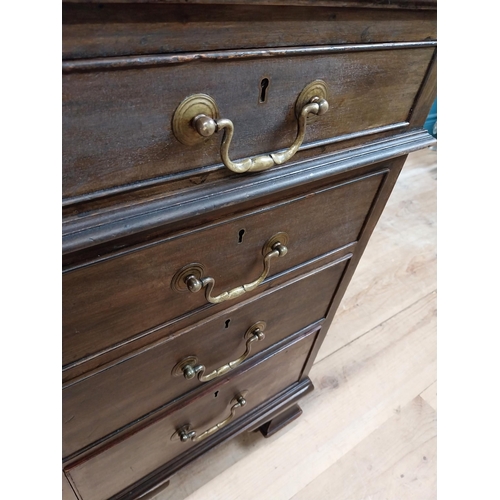 97 - Edwardian mahogany pedestal desk with drawers and tooled leather top. {77 cm H x 180 cm W x 75 cm D}... 