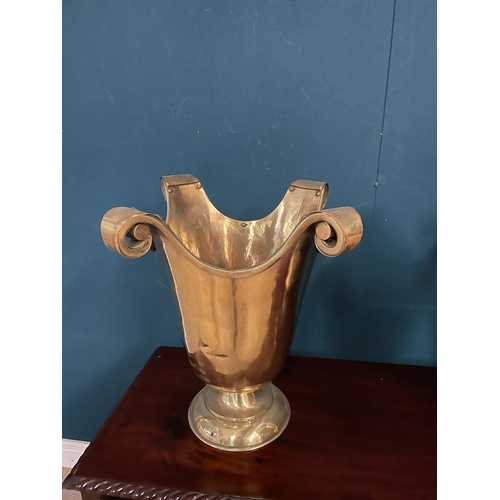 392 - Pair of Victorian brass planters {50 cm H x 52 cm Dia.}.