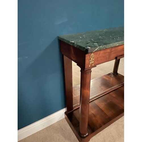 547 - Good quality French Victorian rosewood consul table with marble top and mirrored back {96 cm H x 125... 