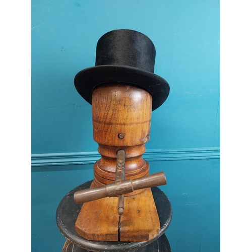 349 - Early 20th C. wooden hat stretcher. {22 cm H x 34 cm W x 15 cm D}.