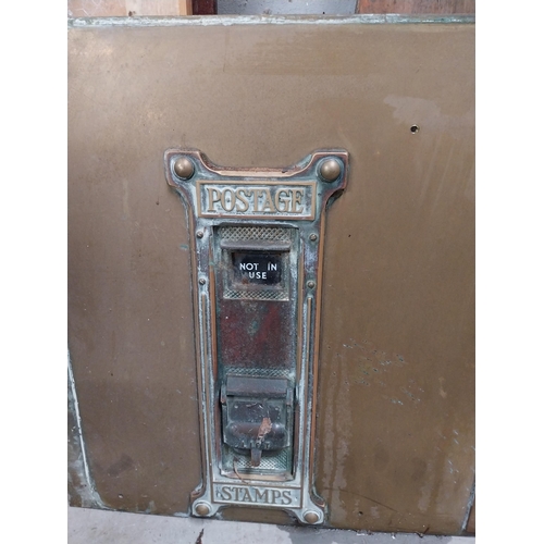 1A - Rare Early 20th C postage and Stamps brass front.