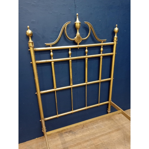 463 - Brass single bed {H 150cm x W 100cm x D 200cm } (NOT AVAILABLE TO VIEW IN PERSON)