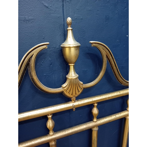 463 - Brass single bed {H 150cm x W 100cm x D 200cm } (NOT AVAILABLE TO VIEW IN PERSON)