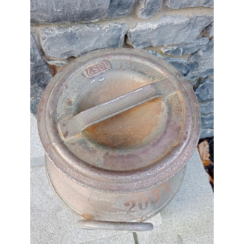 473 - Brass milk churn {H 56cm x Dia 30cm } (NOT AVAILABLE TO VIEW IN PERSON)