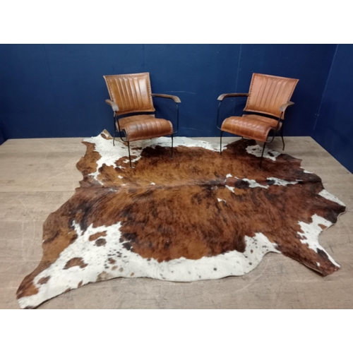 601 - Cowskin rug {W 230cm x D 207cm} (NOT AVAILABLE TO VIEW IN PERSON)