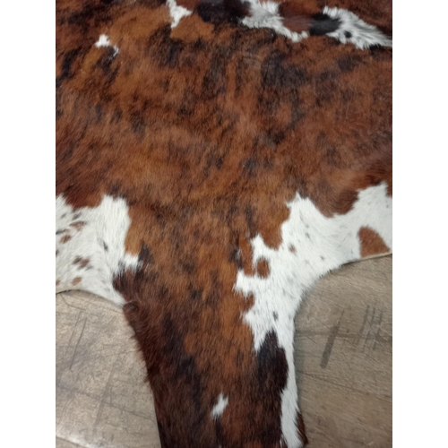 601 - Cowskin rug {W 230cm x D 207cm} (NOT AVAILABLE TO VIEW IN PERSON)