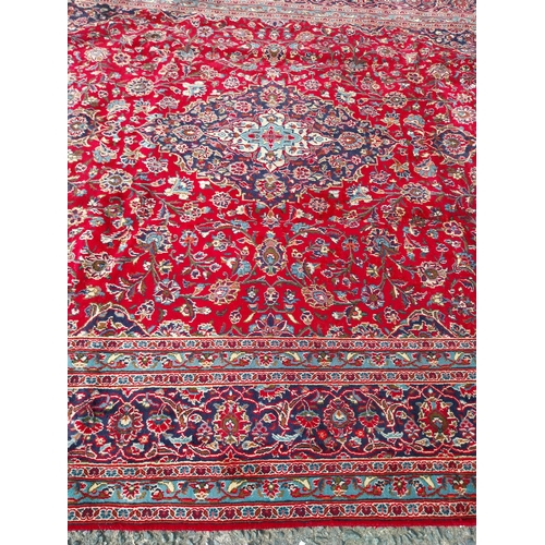 573A - Good quality decorative Persian carpet square {385cm W x 290cm L} (not available to view in person).