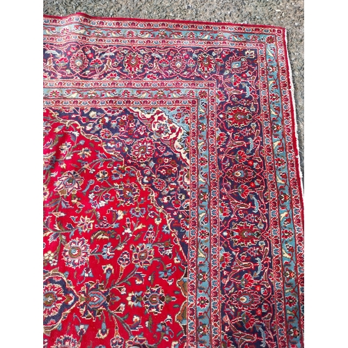 573A - Good quality decorative Persian carpet square {385cm W x 290cm L} (not available to view in person).