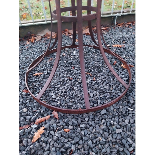 739 - Wrought iron fire pit on stand. {130 cm H x 92 cm Dia.}