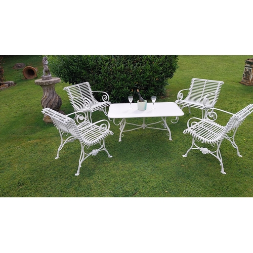 709 - Pair of exceptional quality hand forged wrought iron Arras style arm chairs {80 cm H x 65 cm W x 66 ... 