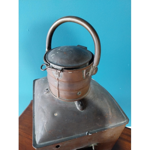 759 - 19th C. Copper ships lantern {52cm H x 36cm W x 30cm D} (NOT AVAILABLE TO VIEW IN PERSON)