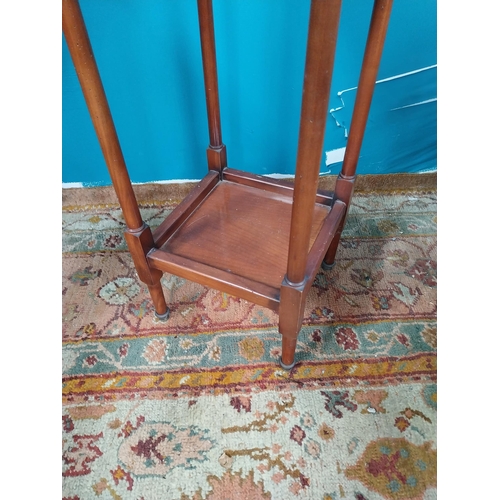 763 - Good quality mahogany three tiered whatnot {132 cm H 30 cm W 30cm D}. (NOT AVAILABLE TO VIEW IN PERS... 