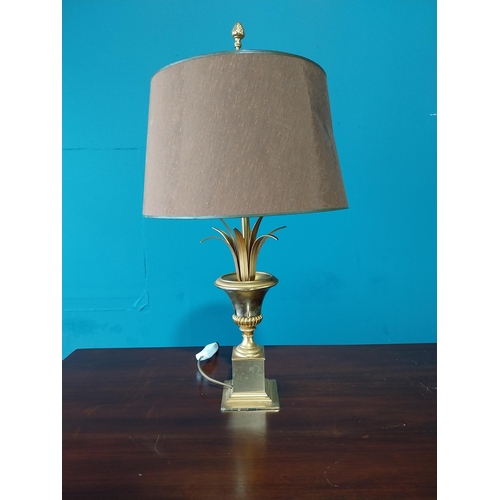 767 - Good quality early 20th C. brass and chrome designer table lamp in the form of a pineapple {60 cm H ... 