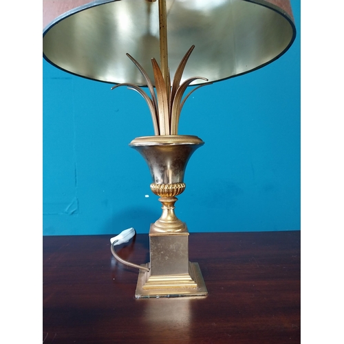 767 - Good quality early 20th C. brass and chrome designer table lamp in the form of a pineapple {60 cm H ... 