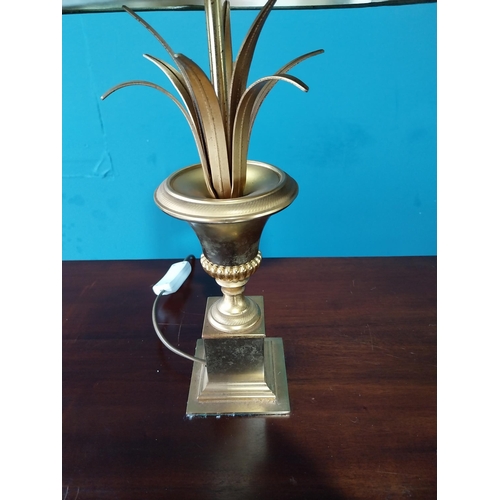 767 - Good quality early 20th C. brass and chrome designer table lamp in the form of a pineapple {60 cm H ... 