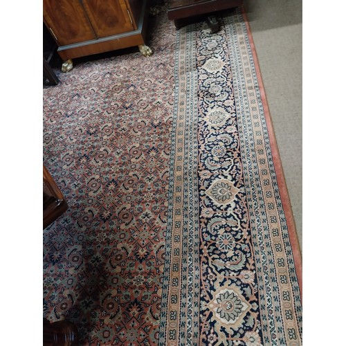 611 - Persian carpet square {400 cm L x 300 cm W}.