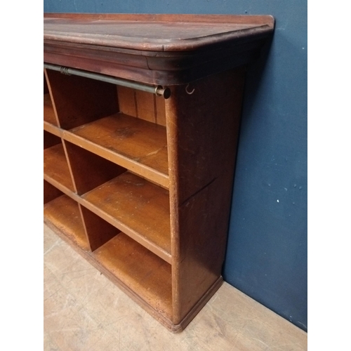 798 - 1950's wall mounted shelving. {H 125cm x W 212cm x D 45cm }.