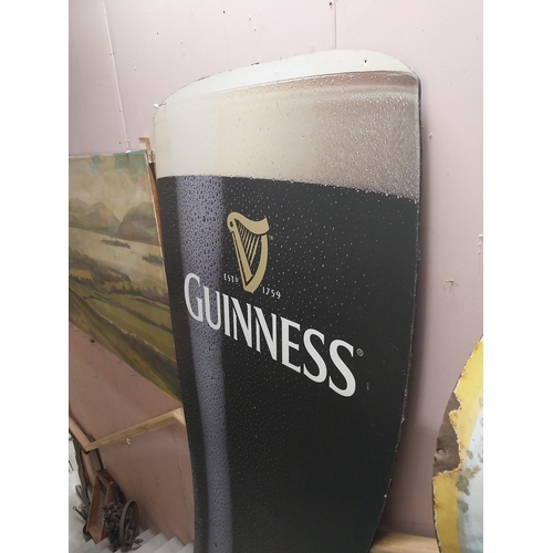 455 - Large Guinness Showcard in the form of a pint of Guinness originally from Galway Races {245 cm H x 1... 