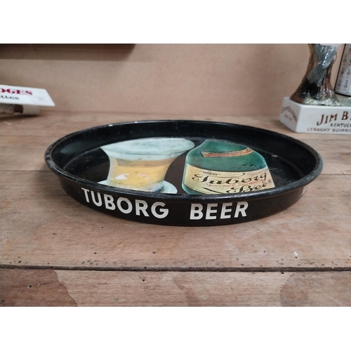 101 - Tuborg Beer and Benson and Hedges tinplate advertising trays.