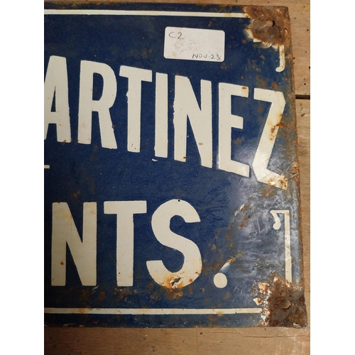 102 - Longman and Martinez Pure Paints enamel advertising sign. {20 cm H x 44 cm W}.