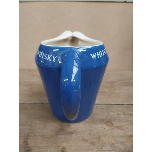 104 - Johnnie Walker Whiskey ceramic water jug {13 cm H x 16 cm W x 11 cm D} and White Horse Whiskey ceram... 