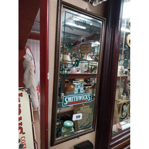 109 - Smithwick's advertising clock {54 cm H X 23 cm W}.