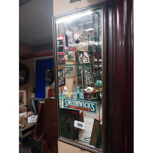 109 - Smithwick's advertising clock {54 cm H X 23 cm W}.