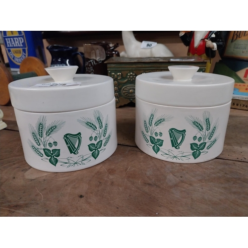 94 - Pair of Carltonware tobacco jars. {12 cm H x 12 cm Dia.}.