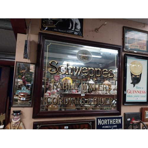 111 - Schweppes Table Waters Cordials and Cider framed advertising mirror by J Carter 273 Grays Inn Road L... 