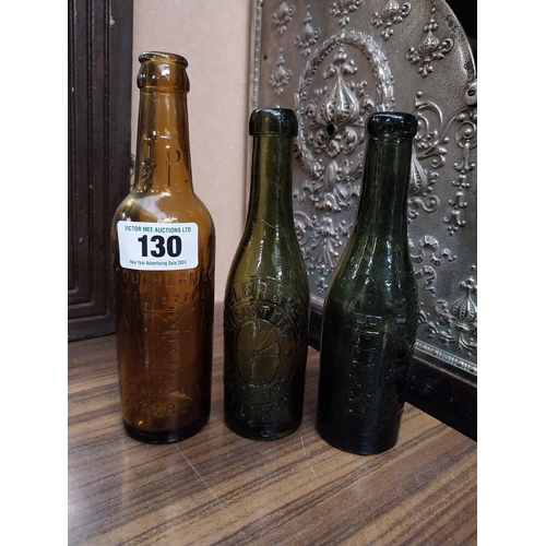 130 - Wheeler and Co Belfast, Lyle and Kinahan Belfast and Coughlan and Co Macroom embossed glass bottles.... 