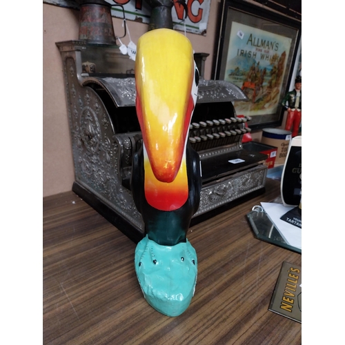 135 - Guinness Toucan resin advertising figure. {42 cm H x 33 cm W x 12 cm D}.