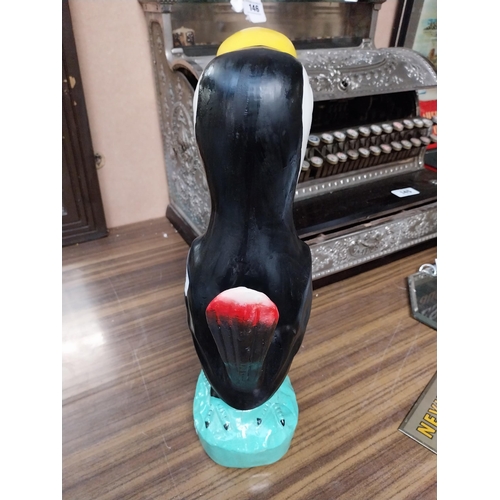 135 - Guinness Toucan resin advertising figure. {42 cm H x 33 cm W x 12 cm D}.