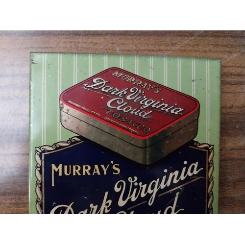 141 - Murray's Tobacco tin plate showcard. {18 cm H x 13 cm W}.