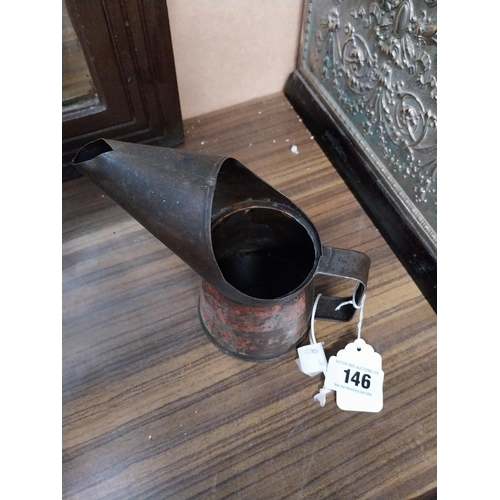 146 - 1930's Holti Anti Freeze oil measure. {17 cm H x 19 cm W x 10 cm D}.